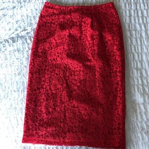 Halogen Lace Pencil Skirt